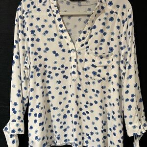 Zara Blue Floral Blouse